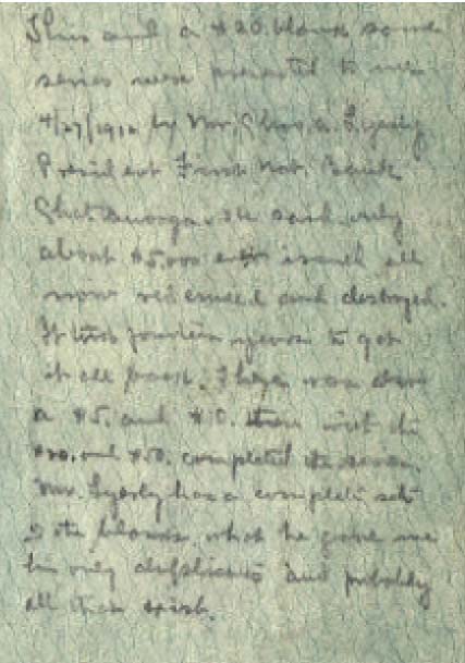 Note of back of $50 1893 Clearing House scrip